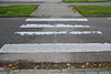 Zebra crossing cut in two