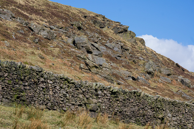 Drystone Wall and Cown Edge rocks