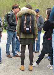 girl with backpack