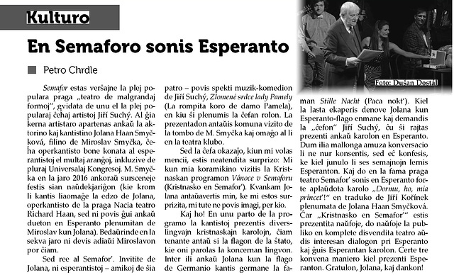 Petr Chrdle - En Semaforo sonis Esperanto