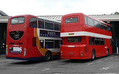 Stagecoach North West 15698 (PX60 BFA) and former Ribble 1397 (NRN 397P) in Lancaster - 25 May 2019 (P1020255)