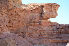 Israel, The Mountains of Eilat, Layered Rocks on the Way to Red Canyon from the West