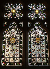 Stained glass in Tyntesfield Chapel