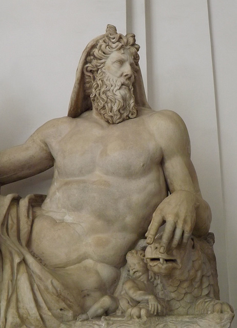 Detail of a River God in the Naples Archaeological Museum, July 2012