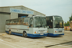 Cambridge Coach Services B264 KPF and G519 LWU at Kilmaine Close - 4 Aug 1999