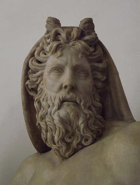 Detail of a River God in the Naples Archaeological Museum, July 2012