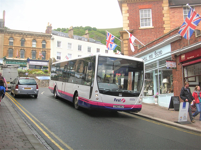 First Midlands West 66694 (CN07 HVJ) in Great Malvern - 6 Jun 2012 (DSCN8326)