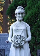 Bride in Greenwood Cemetery, September 2010