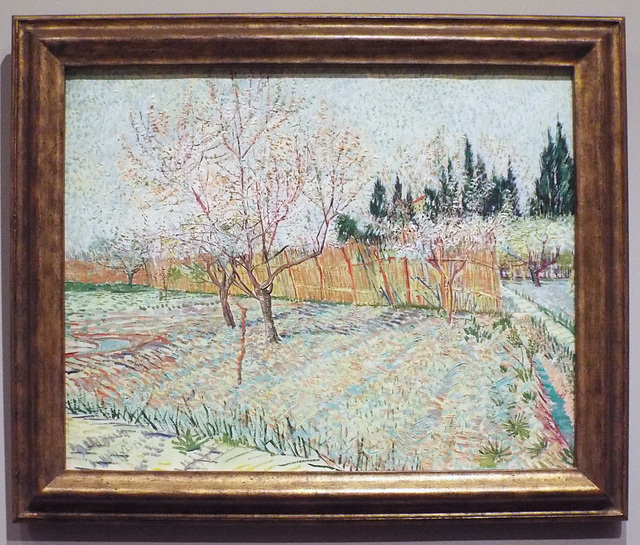 Orchard with Peach Trees and Cypresses by Van Gogh in the Metropolitan Museum of Art, July 2023