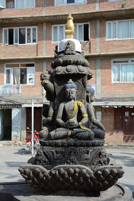 Kathmandu, Shree Gha Bihar, Avalokiteshvara Statue