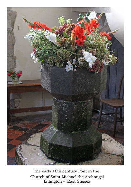 Litlington St Michael Sussex font 13 10 2018