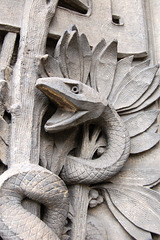 Detail of Doorcase in a wing of the Central  Railway Station, Prague