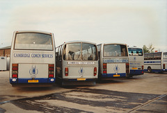 Cambridge Coach Services line up at Kings Hedges - 18 Aug 1992