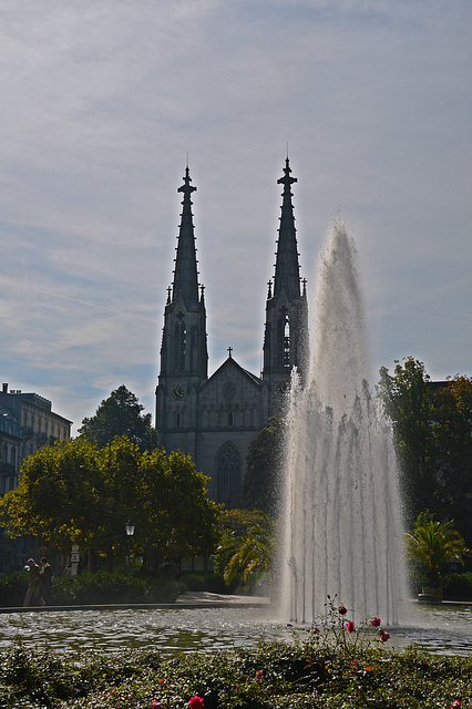 Baden Baden - Ludwig-Wilhelm-Platz - Ev. Stadtkirche