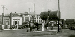 Merit Gas Station and Dixie Cup Factory, Easton, Pa. (Cropped)