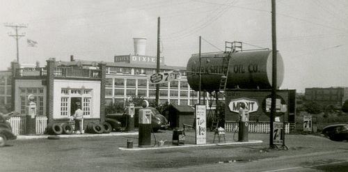 Gas Station and Dixie Cup Factory, Easton, Pa. (Cropped)