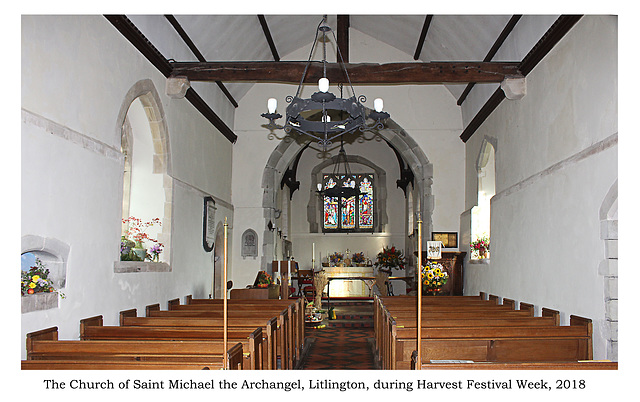 Litlington St Michael Sussex interior Harvest week 13 10 2018