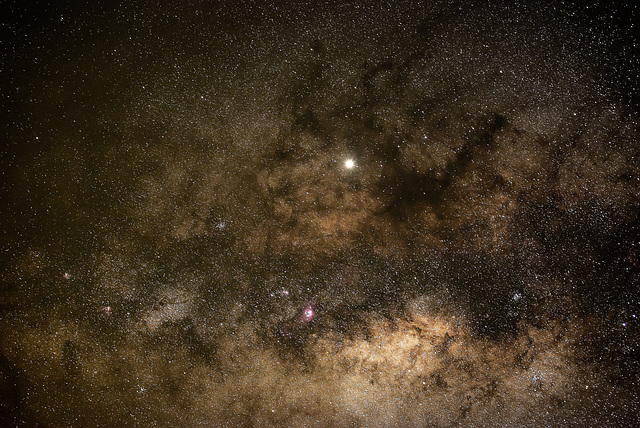 Milky way and Jupiter