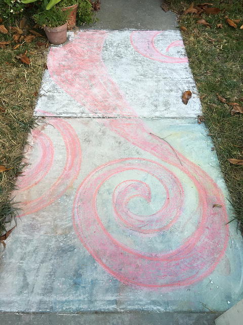 Pandemic chalk: Mosaic swirls 1