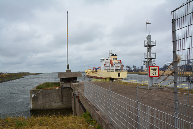 The Blue Star leaving the locks at IJmuiden