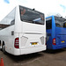 Mulleys Motorways coaches at Ixworth - 25 Mar 2023 (P1140774)