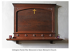 Litlington War Memorial St Michael's Church 13 10 2018
