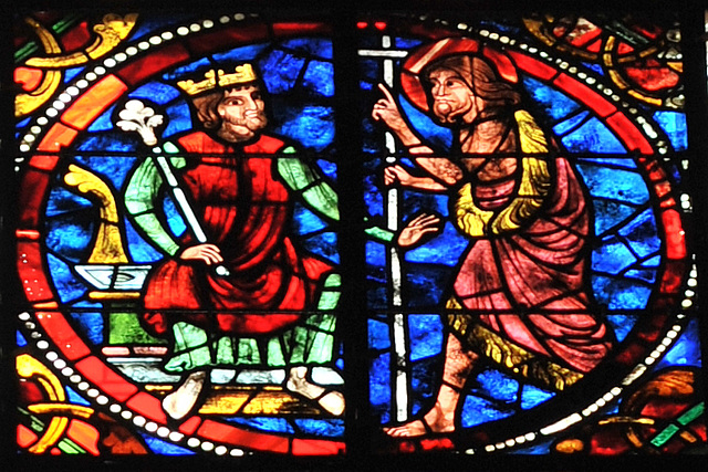 Détail de la vie de St-Jean-Baptiste (XIIIe s.) - Cathédrale d'Angers