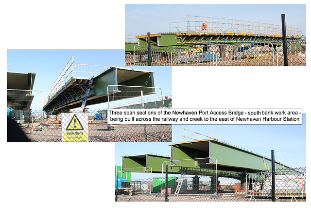 Bridge sections on the south bank - Newhaven Port Access Bridge