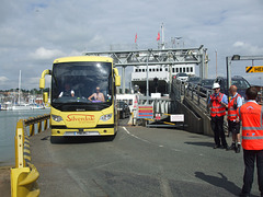 Silverdale YT16 JMU leaving the ferry at East Cowes - 8 Jul 2017 (DSCF8864)