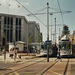 Sheffield Supertram sets 13 and 05 in Sheffield city centre – 9 Oct 1995 (290-03)