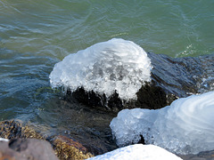 Ice cap at the river