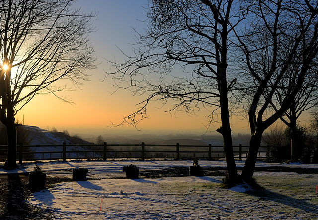 HFF ~ Fenced sunset!