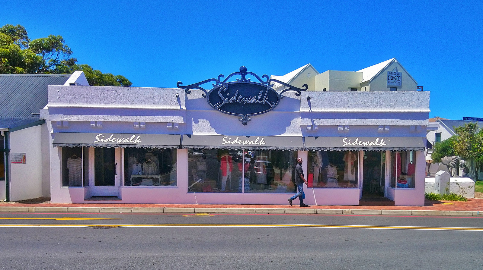 Sidewalk clothing shop, Hermanus