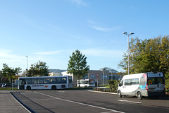 Two Coach Services of Thetford buses at the Mildenhall Hub - 1 Nov 2021 (P1090786)