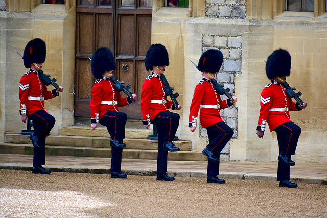England 2016 – Windsor Castle – Putting their feet down