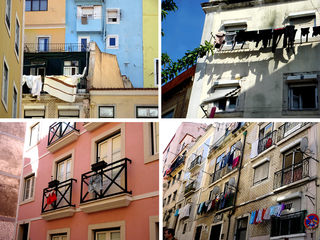 Social classes  observed through clothes- lines