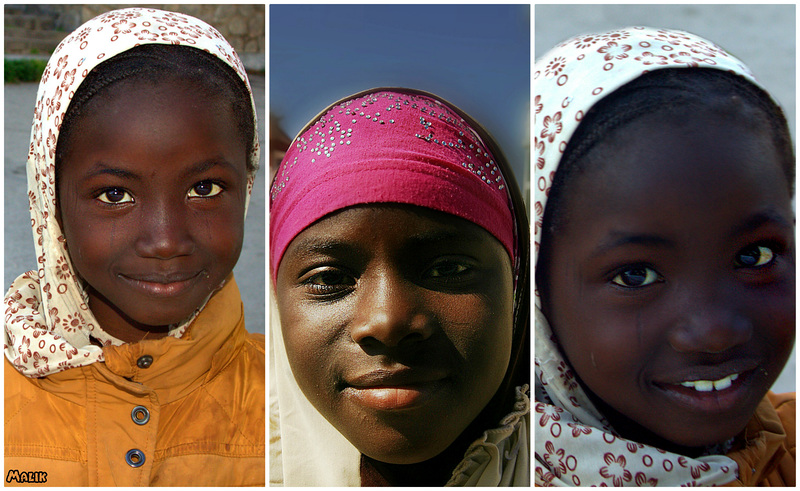 Enfants de réfugiés Malien et Nigérien.
