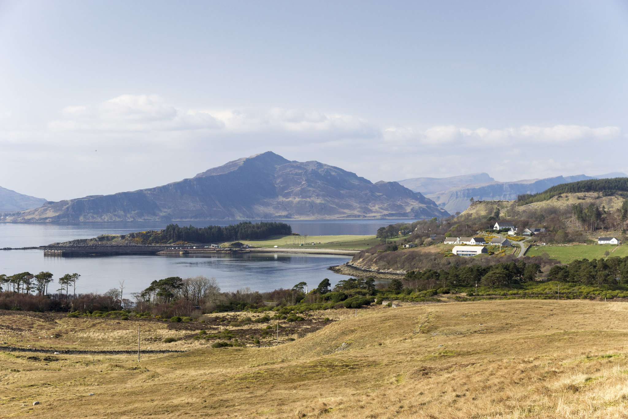 Raasay: Churchton Bay and Ben Tianavaig on Skye