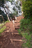 Nachmittagssonne auf endlose Treppen