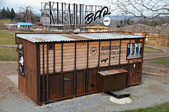 Ehemalige Nashorn Transportbox wird zur Baar im Zoo Zürich