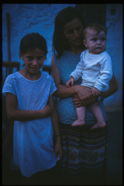 mum, girl and baby evening