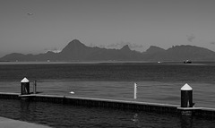 Moorea from Tahiti in the morning