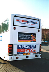 Ambassador Travel 141 (M743 KJU) in Mildenhall – 14 Mar 1998 (382-14)