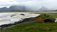 White sand beach.