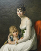 Detail of Madame de Richemont and her Son by Benoist in the Metropolitan Museum of Art, January 2022tail MetMuseum Jan 2022