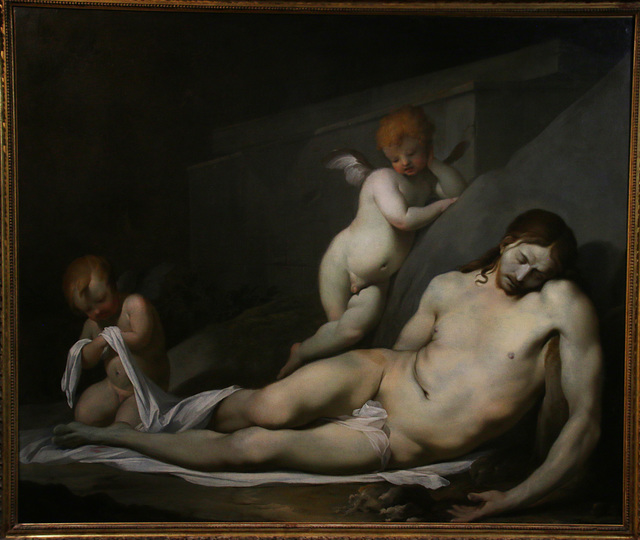 Le Christ mort pleuré par les anges - Huile sur toile de Lubin Baugin - Musée d'Orléans
