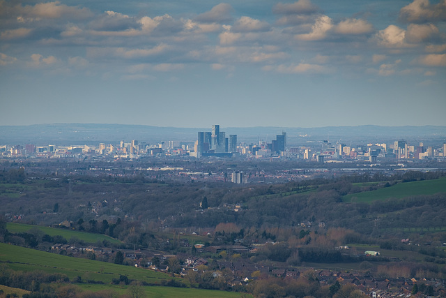 Manchester from the Peak District Moors