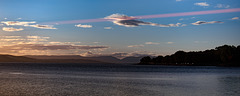 Sunset, with amber flare, on the River Clyde - (Laowa 1.33 Front Anamorphic Adapter (Amber) attached to a Tamron 85mm f/1.8 SP Di VC USD)