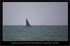 Yacht & 3-master off Seaford Bay - 31.5.2015