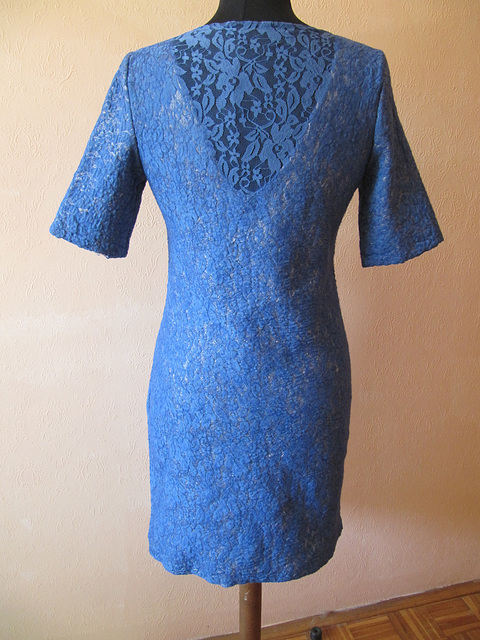 felted dress on lace (back)